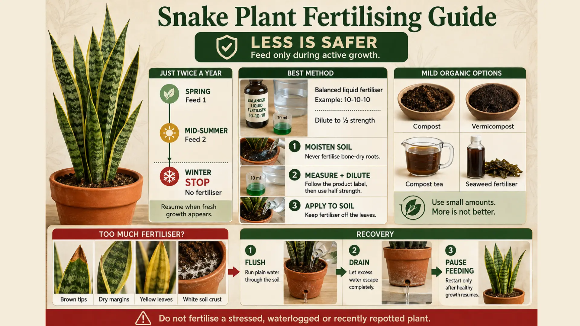 Snake Plant Fertilising Guide